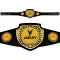 CHAMPIONSHIP AWARD BELT ANTIQUE GOLD w BLACK LEATHER